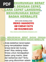 Cara Menurunkan Berat Badan Dengan Cepat, Menurunkan Berat Badan Herbalife