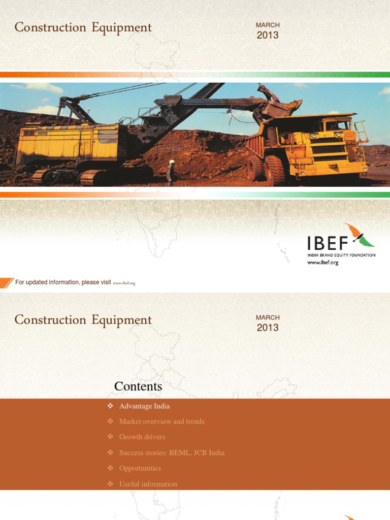 Construction Equipment Industry Report, March 2013 PDF Foreign