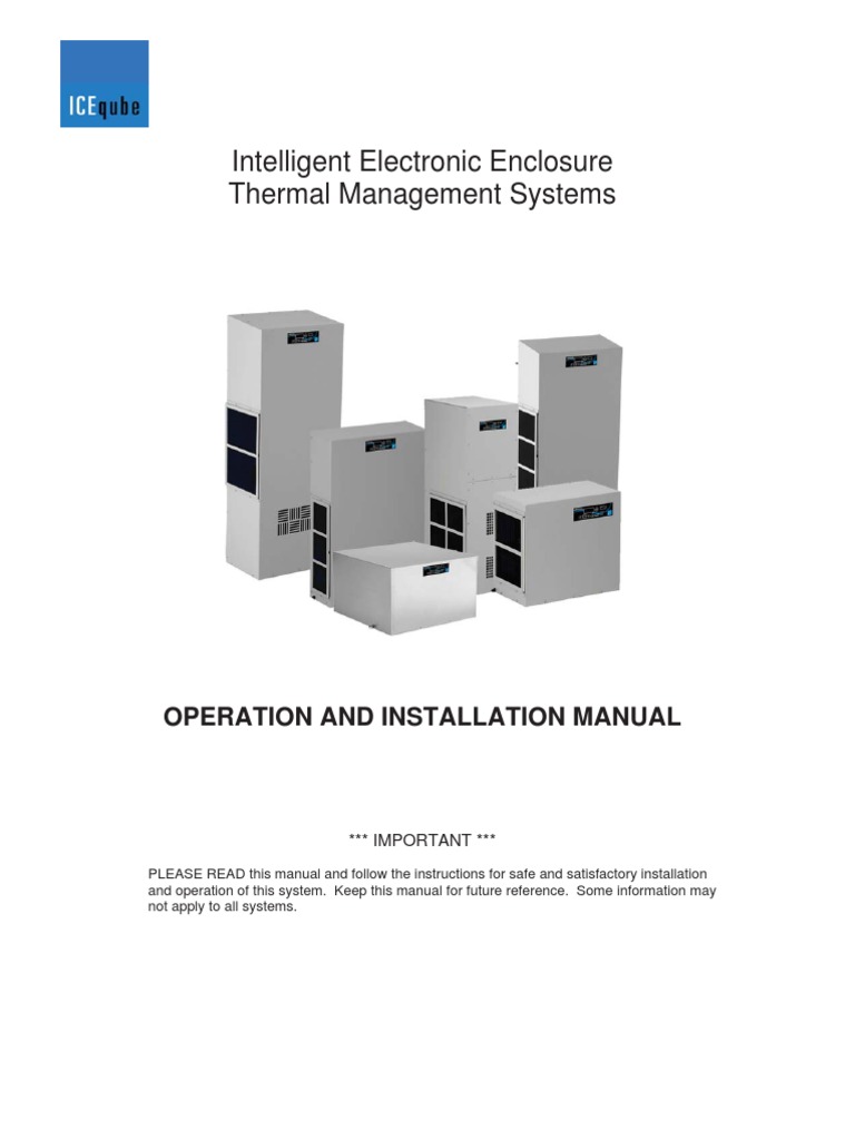 Ice Qube Manual PDF Air Conditioning Hvac