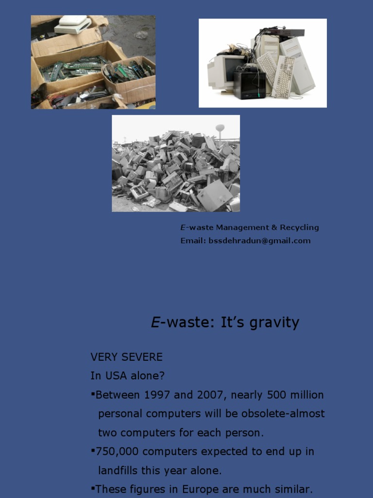 E Waste Management | Download Free PDF | Electronic Waste | Recycling