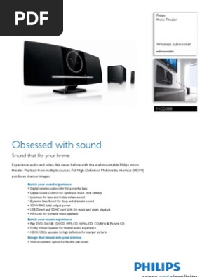 philips micro theater mcd388 wireless subwoofer