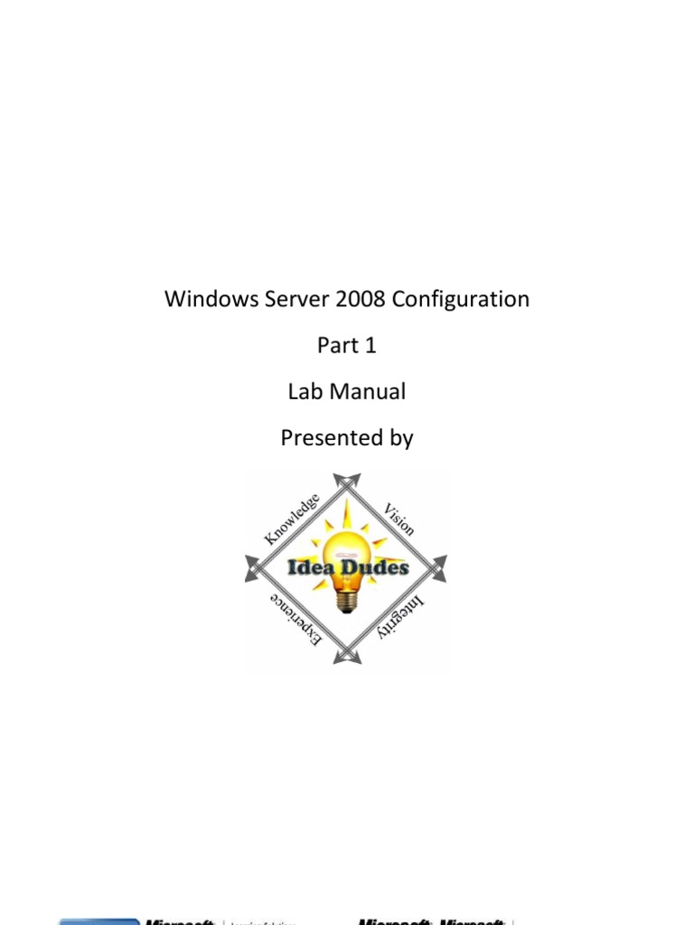 490 Lab Manual | PDF | Active Directory | Windows Server 2008