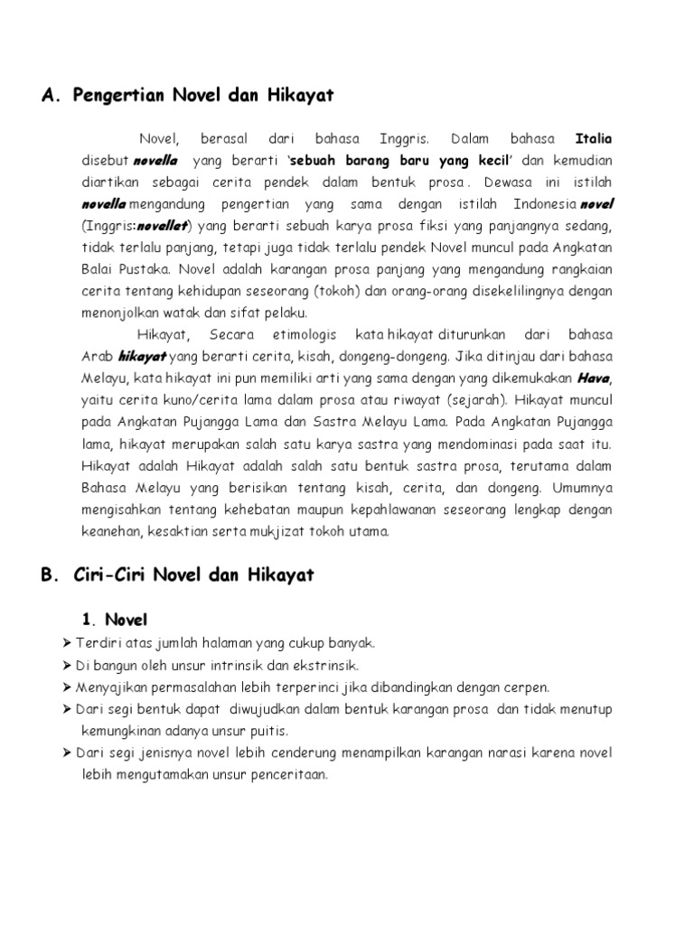 Contoh Hikayat Pendek Beserta Unsur Intrinsiknya - Simak 