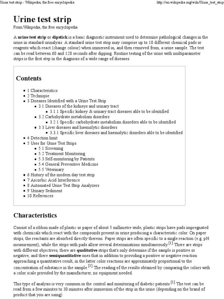 URINTESTSTREIFEN WIKIPEDIA intelligence overview