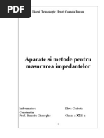 Aparate Si Metode Pentru Masurarea Impedantelor