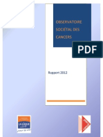Observatoire Societal Cancers Rapport 2012