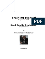 Training Manual for Professional Staff on Seed Quality Evaluation