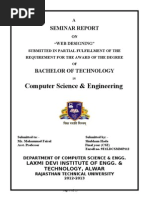 Seminar Report on Web desinging