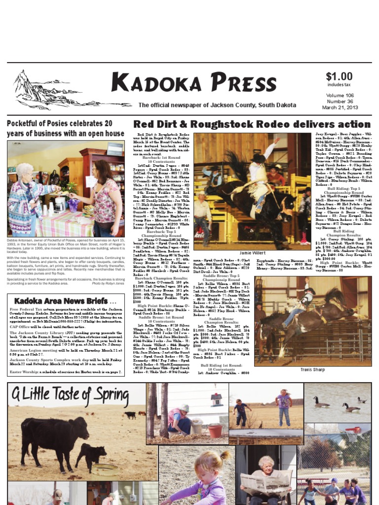 Kadoka Press, March 21, 2013 Easter Religion And Belief