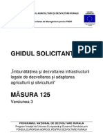 GHIDUL SOLICITANTULUI Pentru Masura 125 Versiunea 3 Din Aprilie 2011