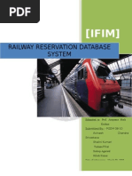 indian rail reservation database systemIt Project 