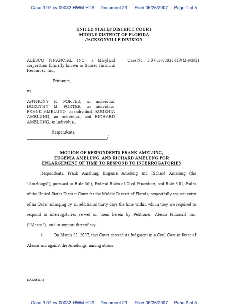 Extension request interrogatories discovery law 
