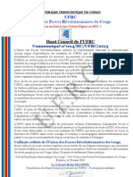UFRC Press Release  n°004-HC-UFRC-2013 