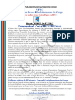 UFRC Press Release n°004-HC-UFRC-2013