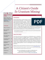 Citizen's Guide to Uranium Mining - 2012