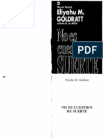 Goldratt No Es Cuestion de Suerte