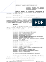 Resolucao 218 - Confea - Discrimina Atividades Das Diferentes Modalidades Profissionais Da Engenharia, Arquitetura e Agronomia