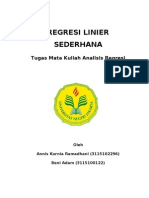 Analisis Regresi Linear Sederhana