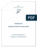 Reporte Elecciones Presidenciales Centro Carter Venezuela 2012 (1)