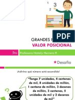 5º Básico Matemática PPT Grandes Números, Valor Posicional + Descomposición 06.06