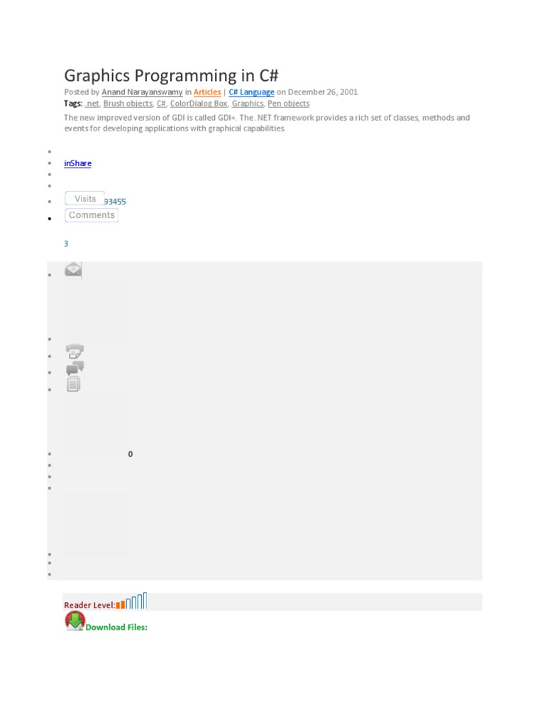 Graphics Programming in C | PDF | C Sharp (Programming Language ...
