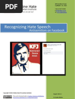 Download Recognizing Hate Speech Antisemitism on Facebook by Andre Oboler SN131652687 doc pdf
