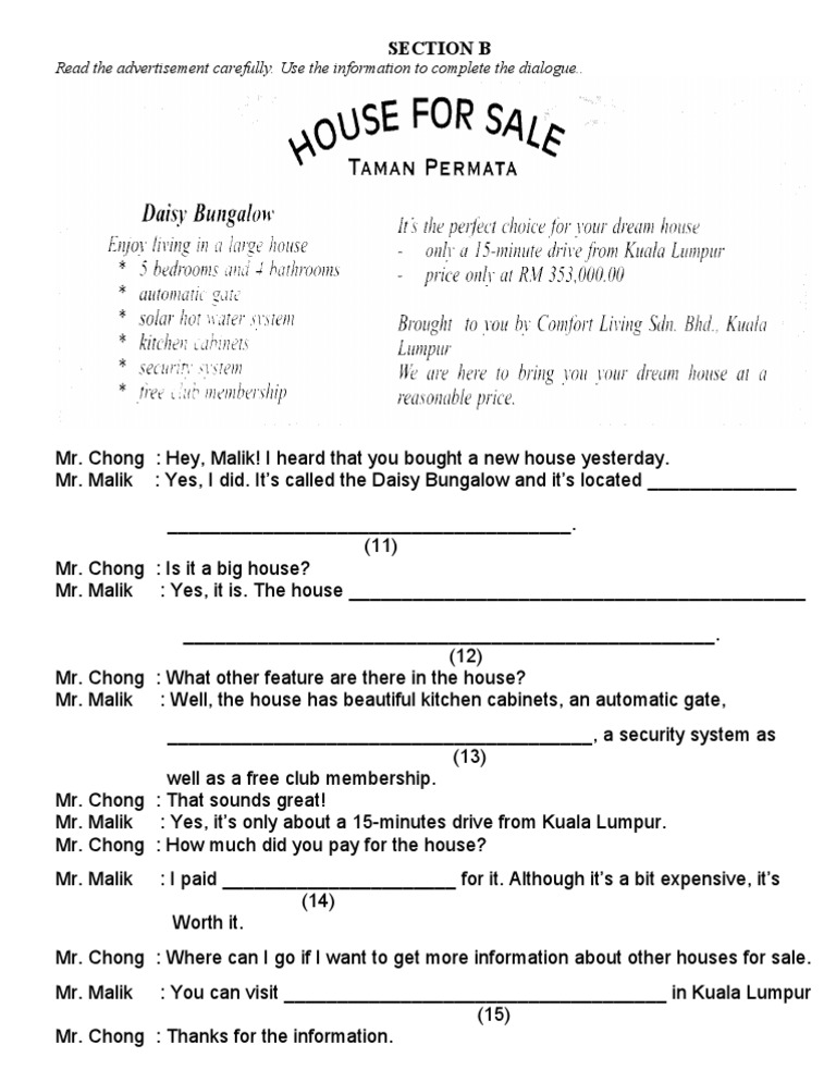 SECTION B Exercise 10 | PDF