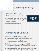 Early Language Learning Theories