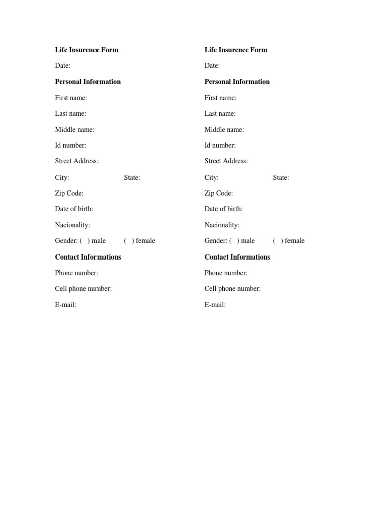 Life Insurance Application Form | PDF