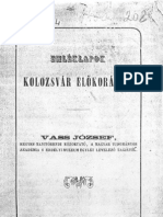 Vass József - Emléklapok Kolozsvár előkorából (1865)