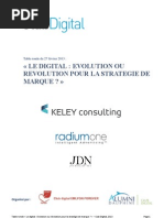 Download Club Digital Compte Rendu  table ronde Le Digital  volution ou Revolution pour la stratgie de marque by Club Digital SN131674152 doc pdf
