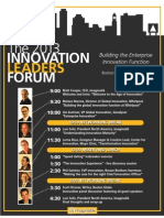 Innovation Leaders Forum 2013 Agenda