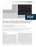 Orientation of Polymer Chains in Dilute Solution Under Shear: Effect of Chain Model and Excluded Volume