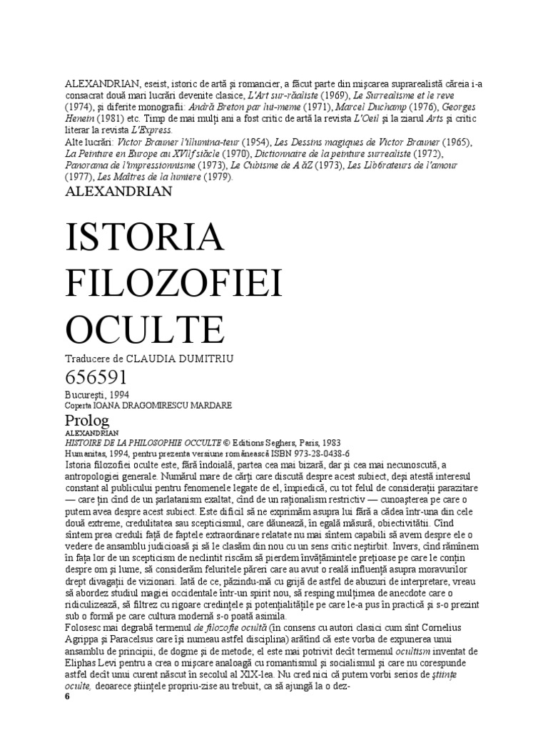 Alexandrian: Istoria Filozofiei Oculte