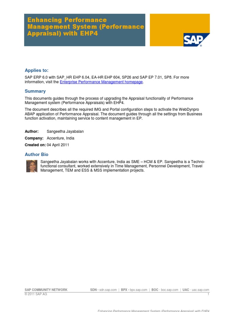 Enhancing Performance Management System (Performance Appraisal) With ...
