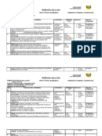 Planificación de clases de Lenguaje