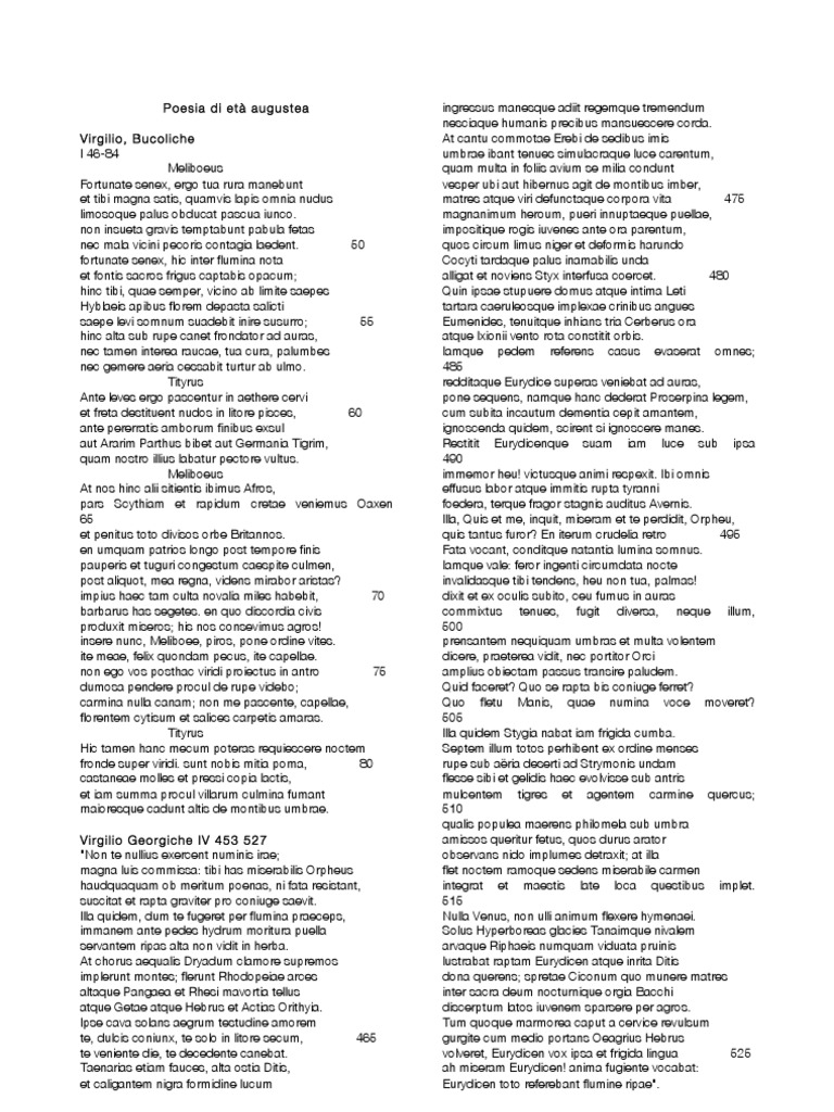 Poesia Di Età Augustea | PDF