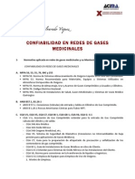 Lista de Normas para Tendido de Gases Medicinales