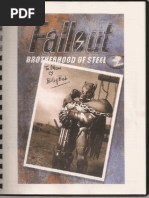 Download Fallout Brotherhood of Steel 2 Design Document by Fallout Fans SN13173070 doc pdf