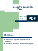 1.3 Angles in The Coordinate Plane