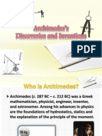 Archimedes Discoveries and Invention