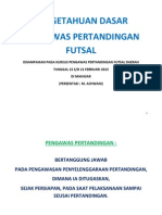 Pengetahuan Dasar Pengawas Pertandingan Futsal 