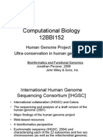 Computational Biology 12BBI152: Human Genome Project Ultra-Conservation in Human Genome