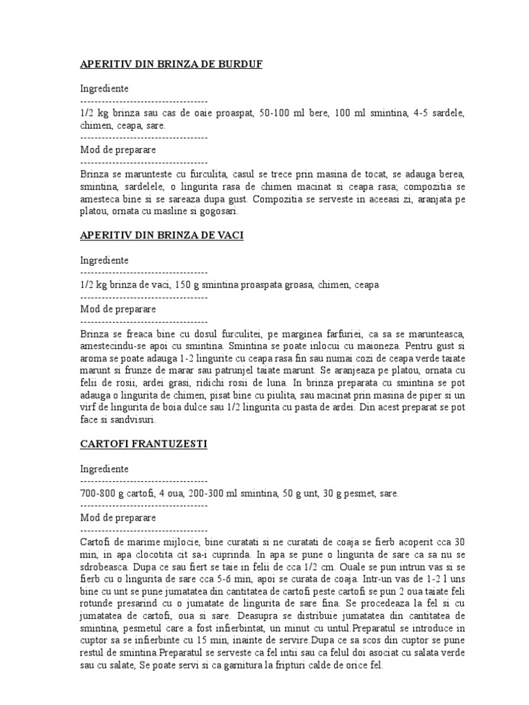 Carte de Retete | PDF