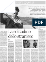 Albert Camus, La Solitudine Dello Straniero - Il Manifesto 22.03.2013
