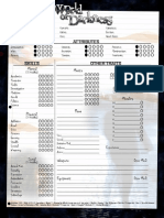 New World of Darkness Character Sheet