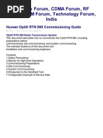 Telecom Forum, CDMA Forum, RF Forum, GSM Forum, Technology Forum, India - Huawei OptiX RTN 980 Commissioning Guide