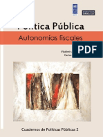 Politica Publica Autonomias Fiscales (2do Cuaderno de Análisis de Políticas Públicas)
