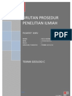 Urutan Prosedur Penelitian Ilmiah