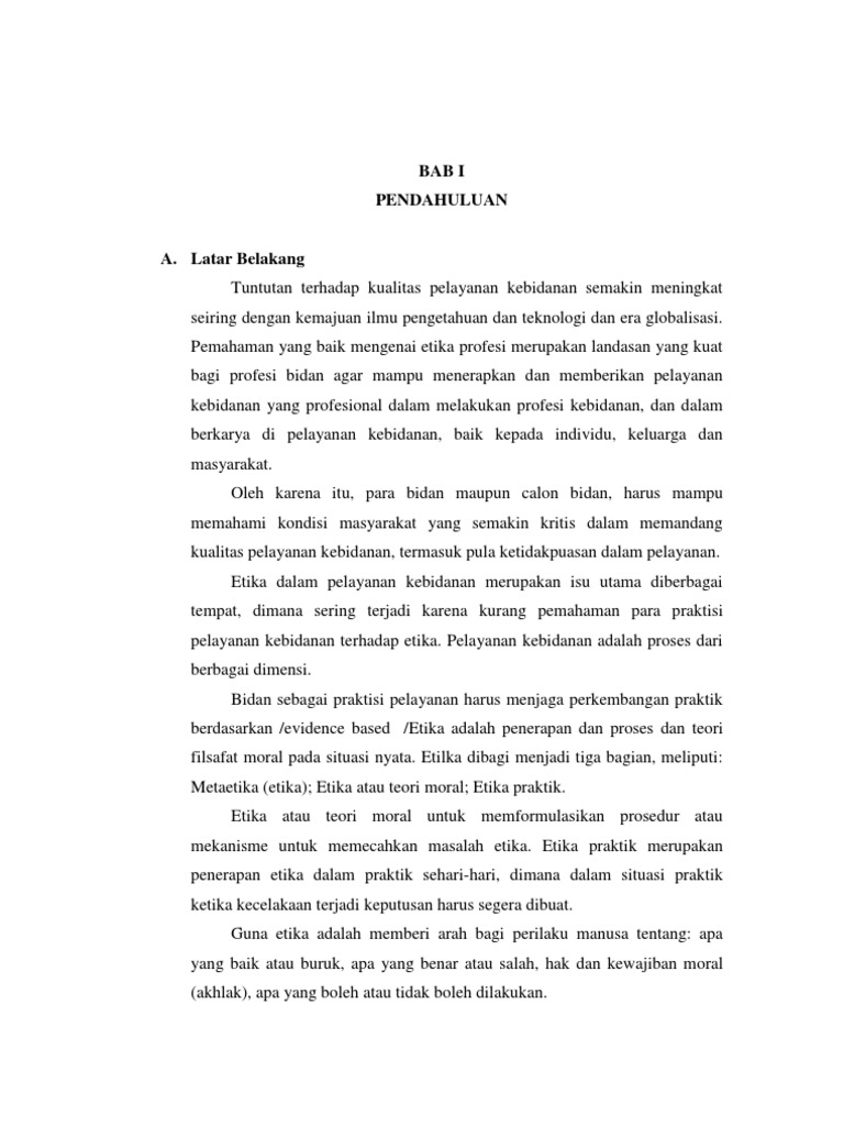 Fungsi Etika Dan Moralitas Dalam Pelayanan Kebidanandocx